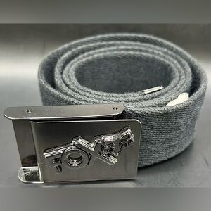 Fox Racing- Silver Buckle  Black Men's Belt, 42 inches